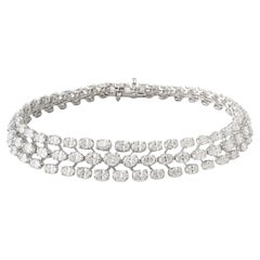 Three Row Oval Diamond Bracelet