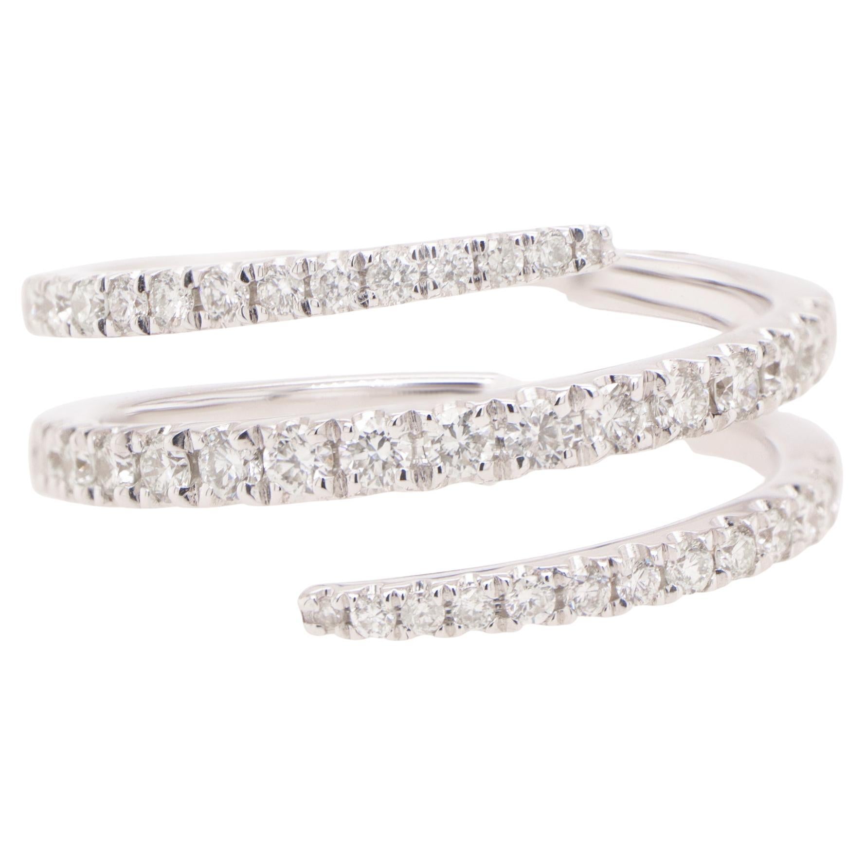 Three Row Round Diamond Cocktail Ring
