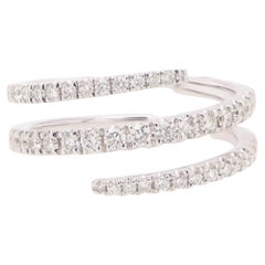 Three Row Round Diamond Cocktail Ring