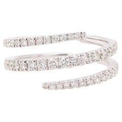 Three Row Round Diamond Cocktail Ring