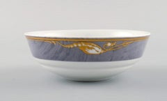 Three Royal Copenhagen Gray Magnolia Bowls in Porcelain, Late 20th Century
