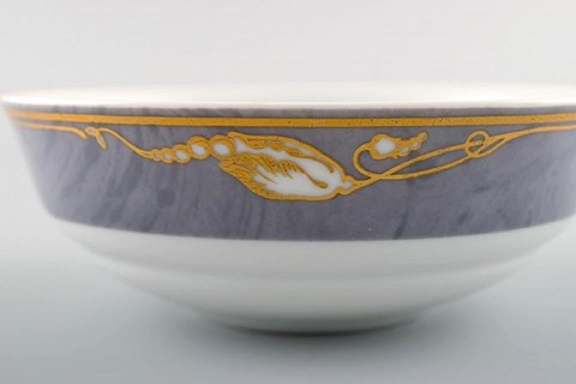 Danish Three Royal Copenhagen Gray Magnolia Bowls in Porcelain, Late 20th Century For Sale
