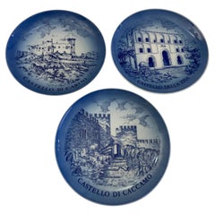 Vintage Three Royal Copenhagen Plates "I Castelli di Palermo", Limited Edition