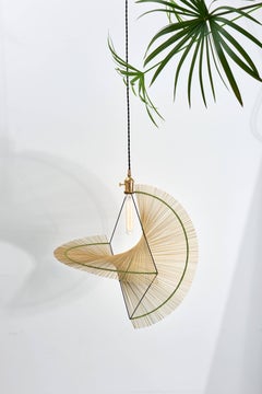 Three Ryar Light, Umbrella Sedge Handcrafted Pendant