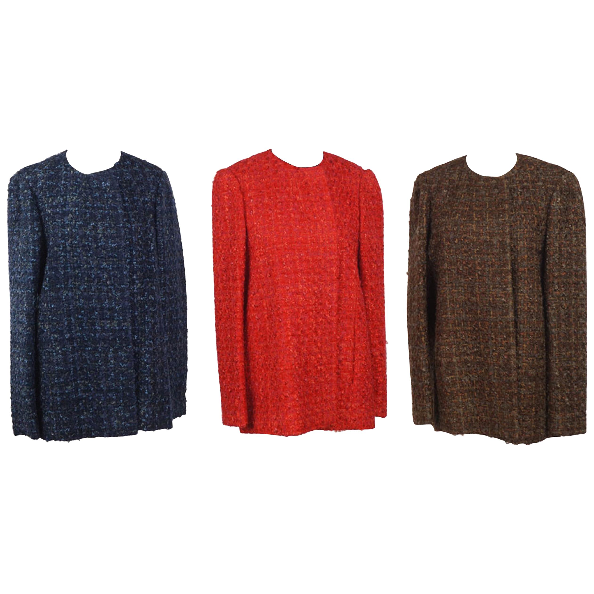 Three Sam Kori Greorge Courture Atelier Boucle Jackets. Approximately size 12-14