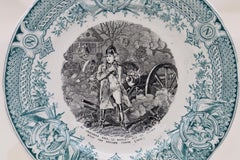 Three Sarreguemines Napoleon side plates