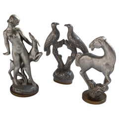 Tre sigilli decorativi in peltro The Scandinavian Modern degli anni '30