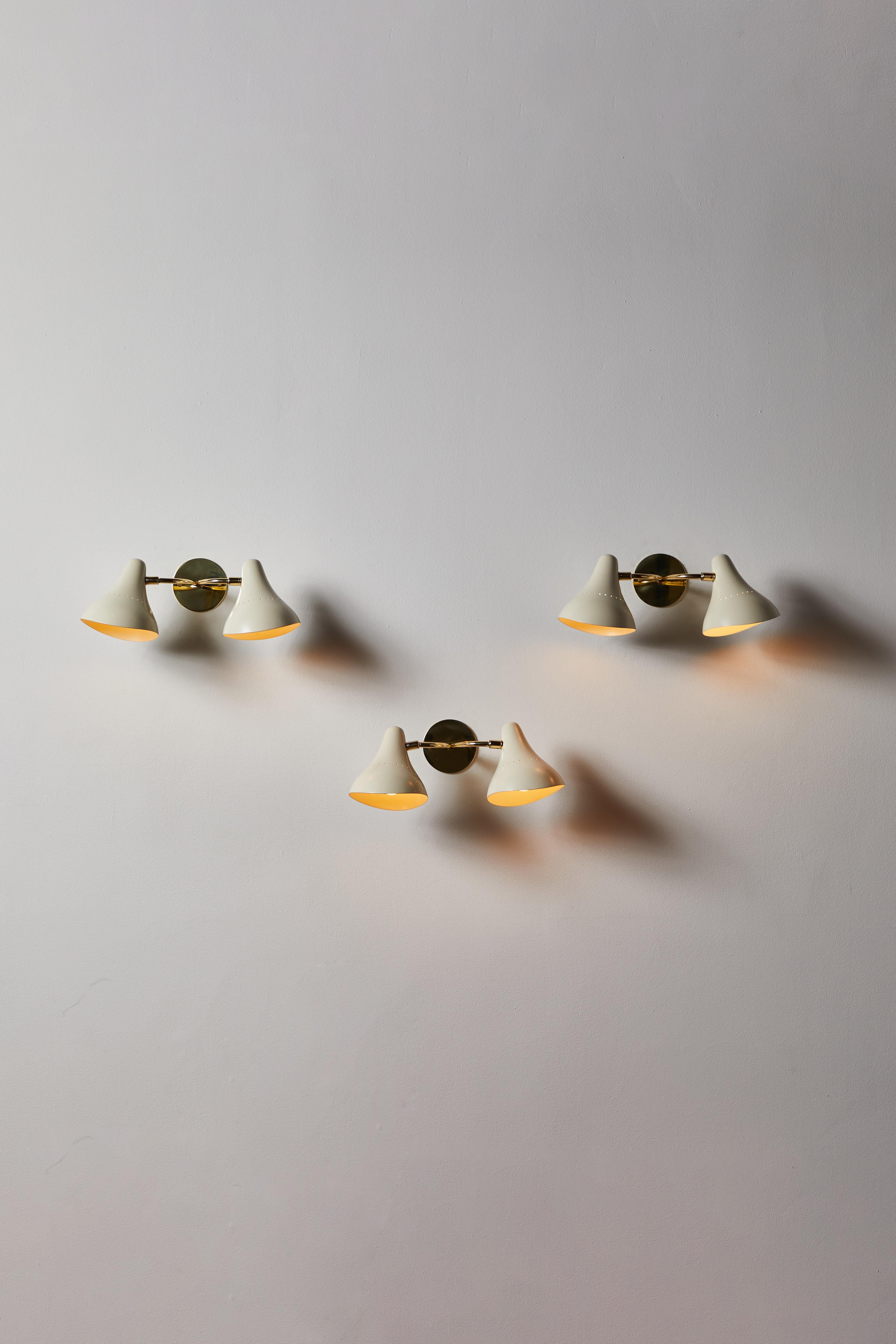 Mid-Century Modern Two Sconces by Giuseppi Ostuni for Oluce