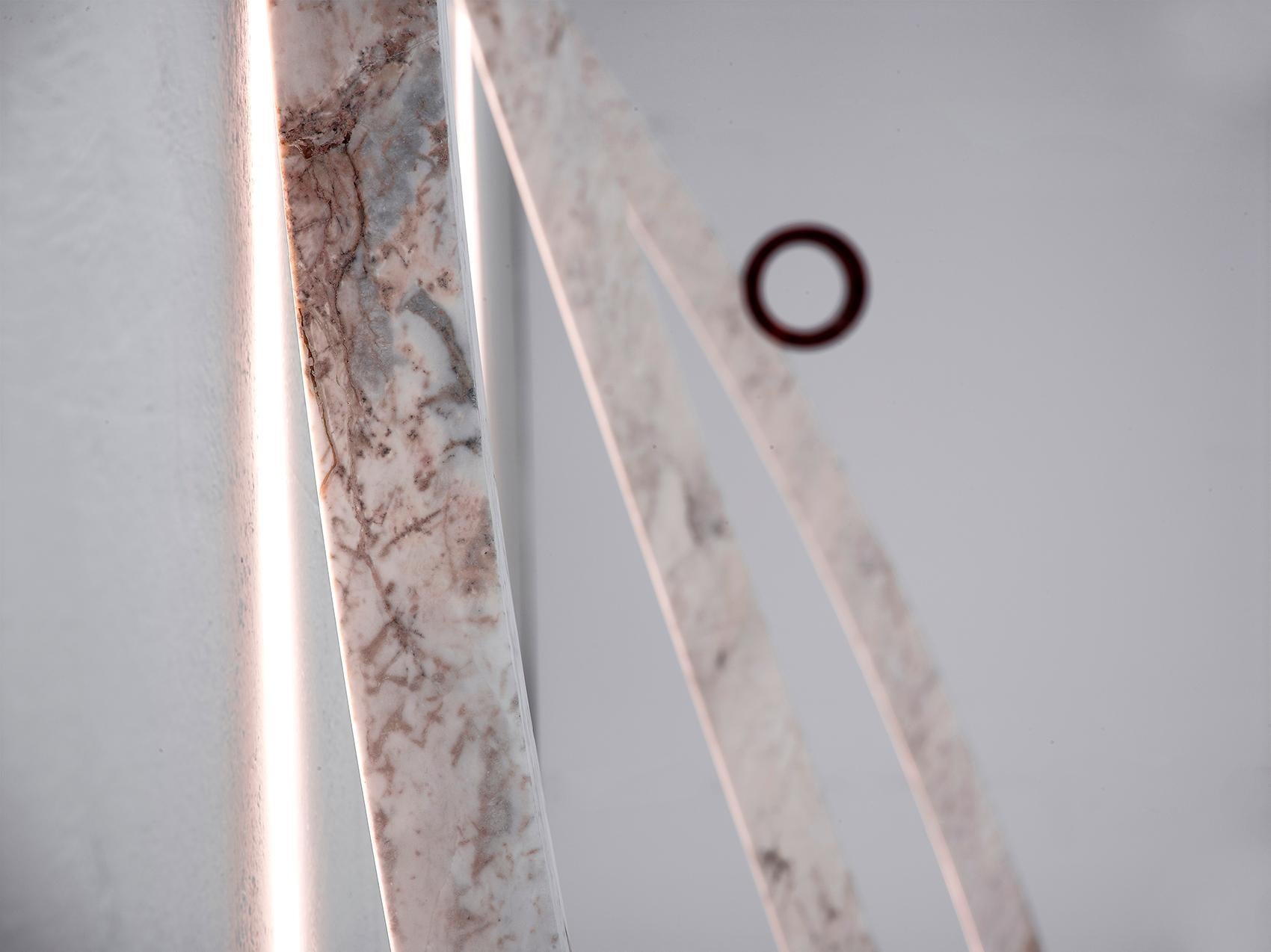 Drei skulpturale Marmor-Stehlampen „Equilibrio“, signiert Giorgio Bonaguro (Moderne) im Angebot
