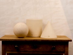 Three Sculptural Objects 'Cubism', Man Ray, Raw White Ceramic