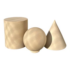Three Sculptural Objects 'Cubism', Man Ray, Raw White Ceramic