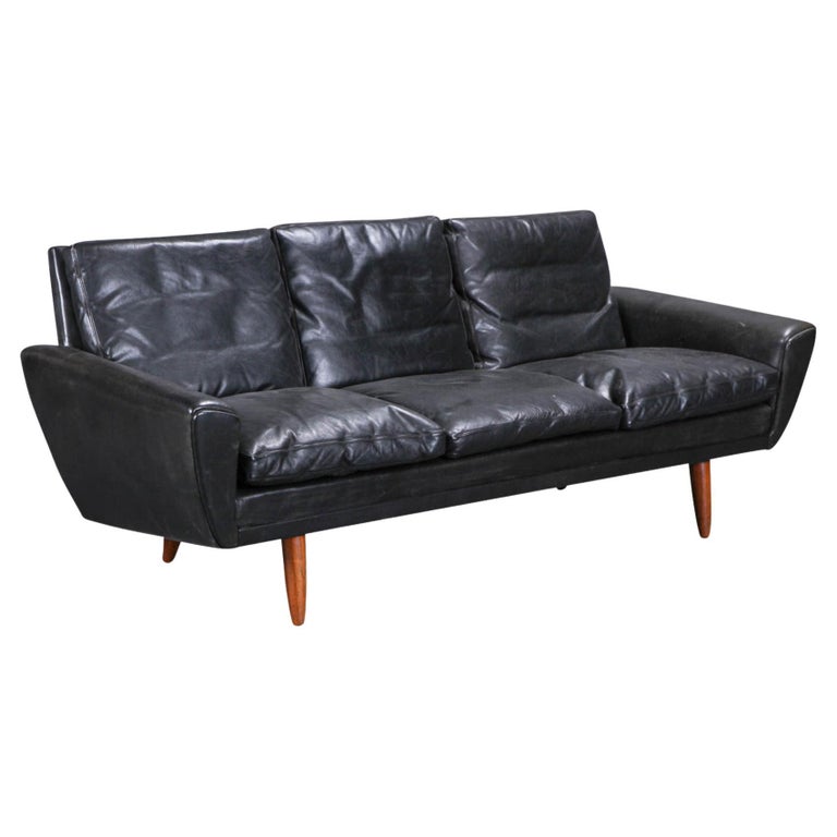 Forfølgelse for ikke at nævne medarbejder Three Seat Black Leather Sofa By Georg Thams For Sale at 1stDibs | georg  thams sofa, thams sofa