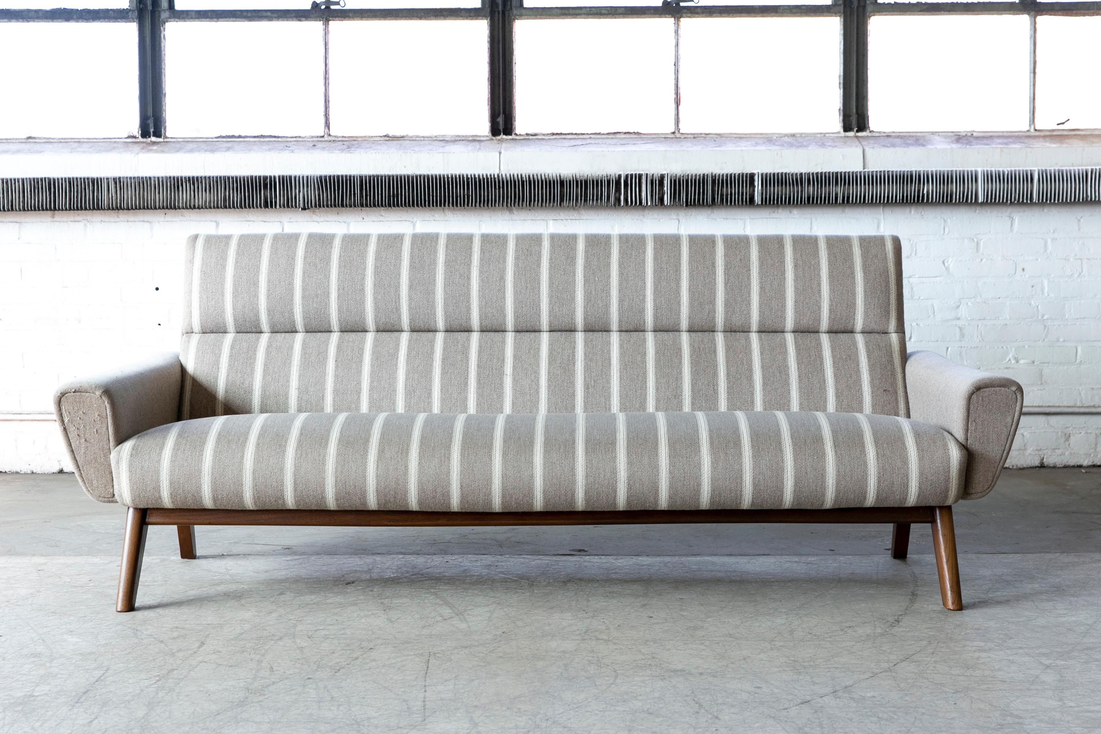 Wool Three-Seat Danish Midcentury Attributed to Rolschau and Kurt Ostervig Late 1960s