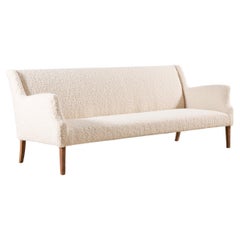 Three-Seat Danish Sofa from the 1960s Newly Upholstered