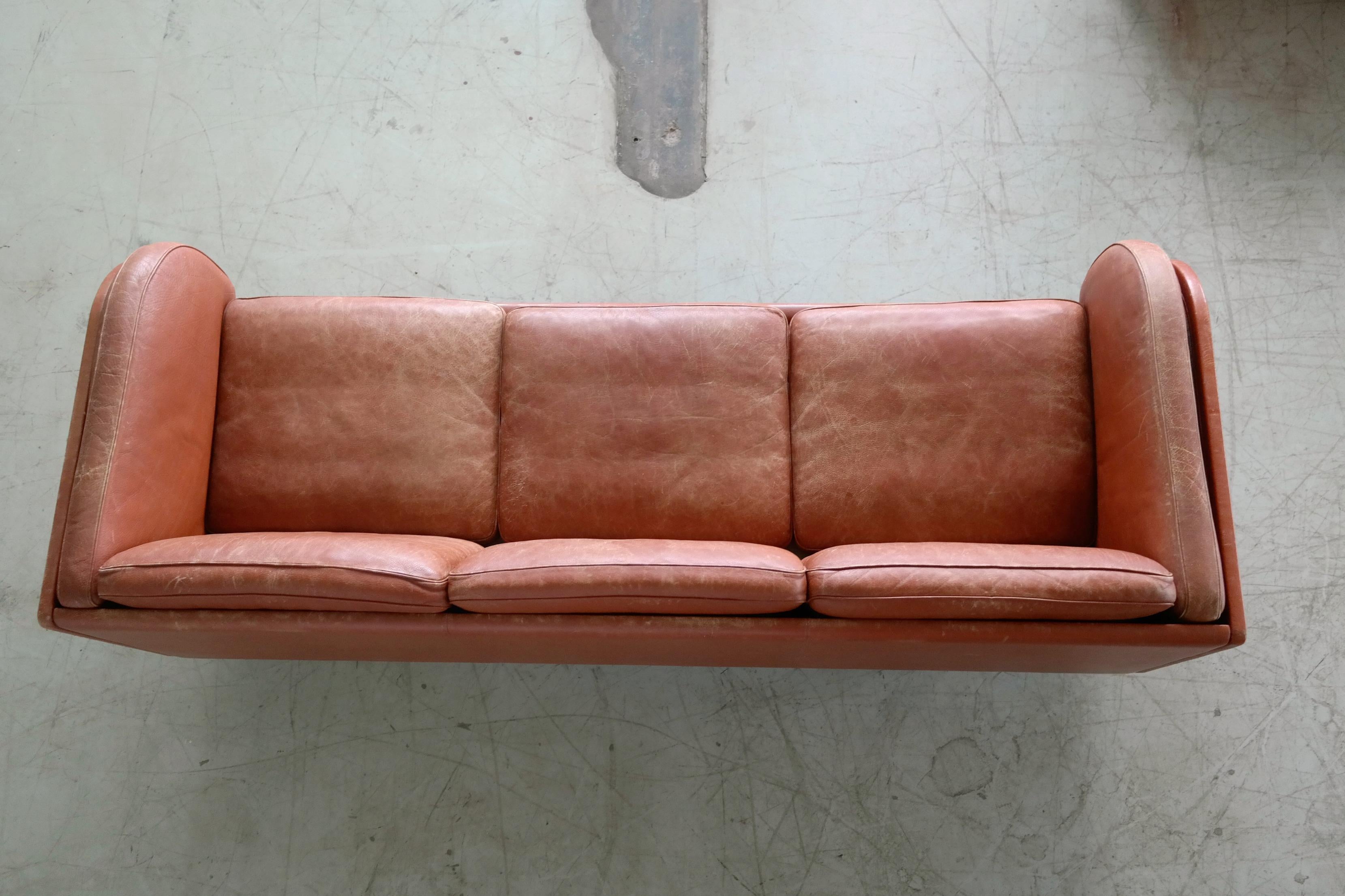 Leather Three-Seat Danish Sofa Model EJ-20-3 by Jørgen Gammelgaard for Erik Jørgensen