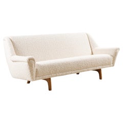 Three-Seat Danish Sofa, Original Piece from the 1960s Newly Upholstered