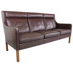Three-Seat Leather Sofa 2433 by Børge Mogensen for Fredericia Furniture