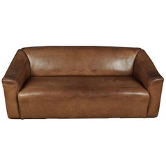 Three-Seat Leather Sofa Manufactured by De Sede, Switzerland, Model DS 47