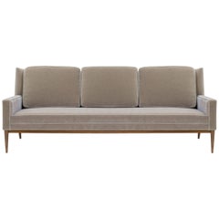 Retro Three-Seat "Model 1307" Sofa in Mohair by Paul McCobb for Directional