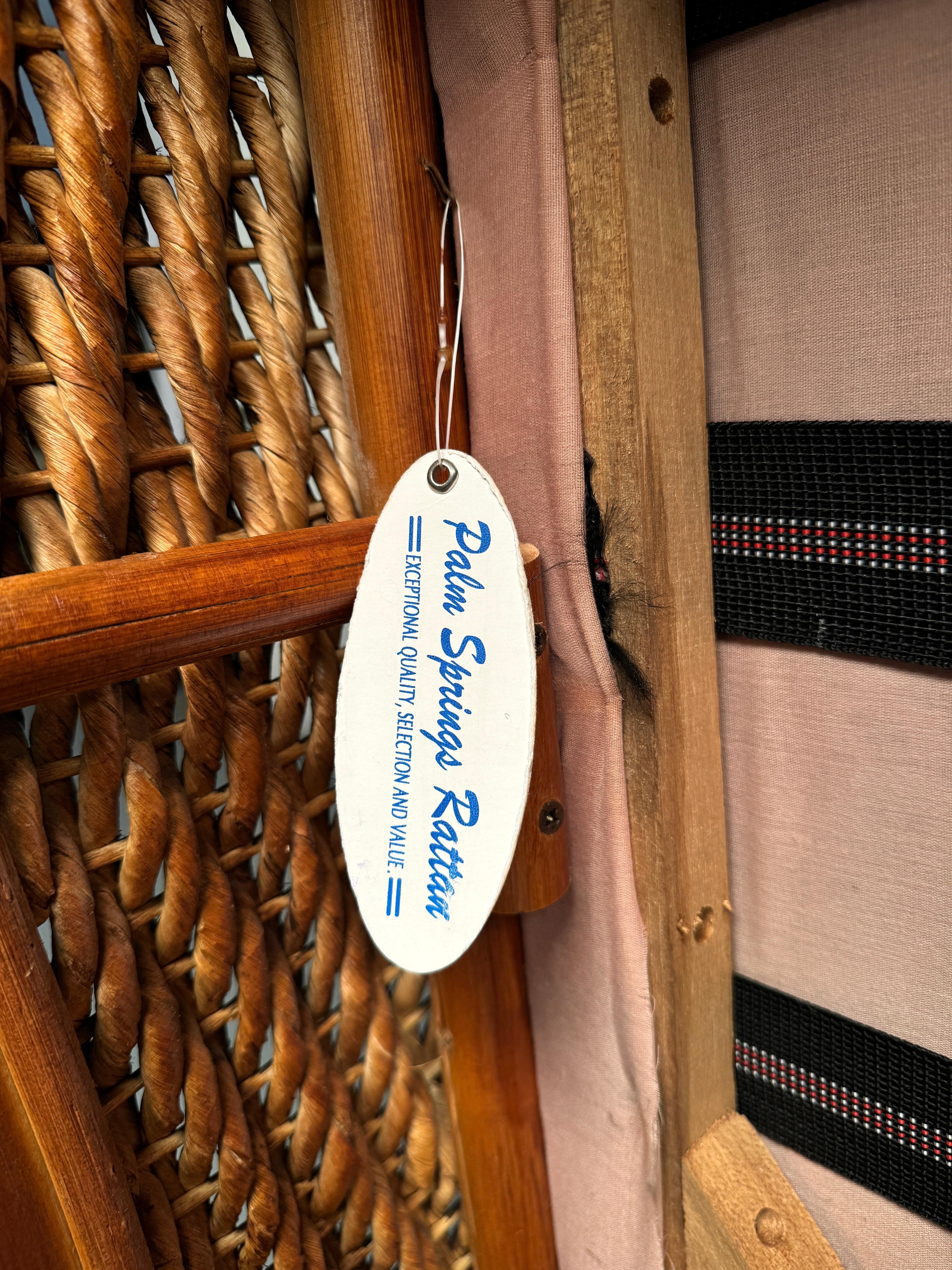 Three Seat Rattan Sofa By Palm Springs For Sale 12