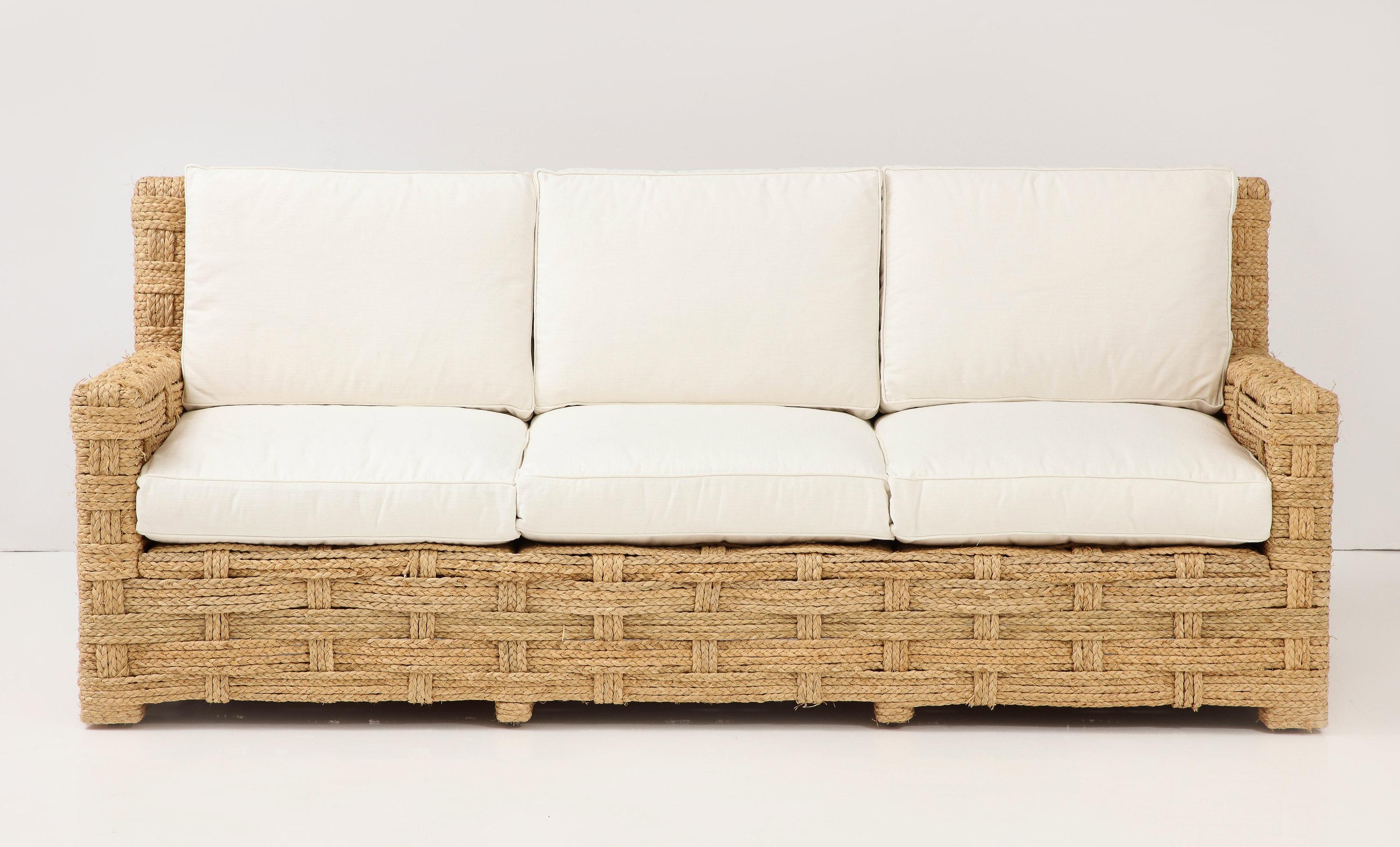 Three-Seat Salon Set by Adrien Audoux & Frida Minet For Sale 4