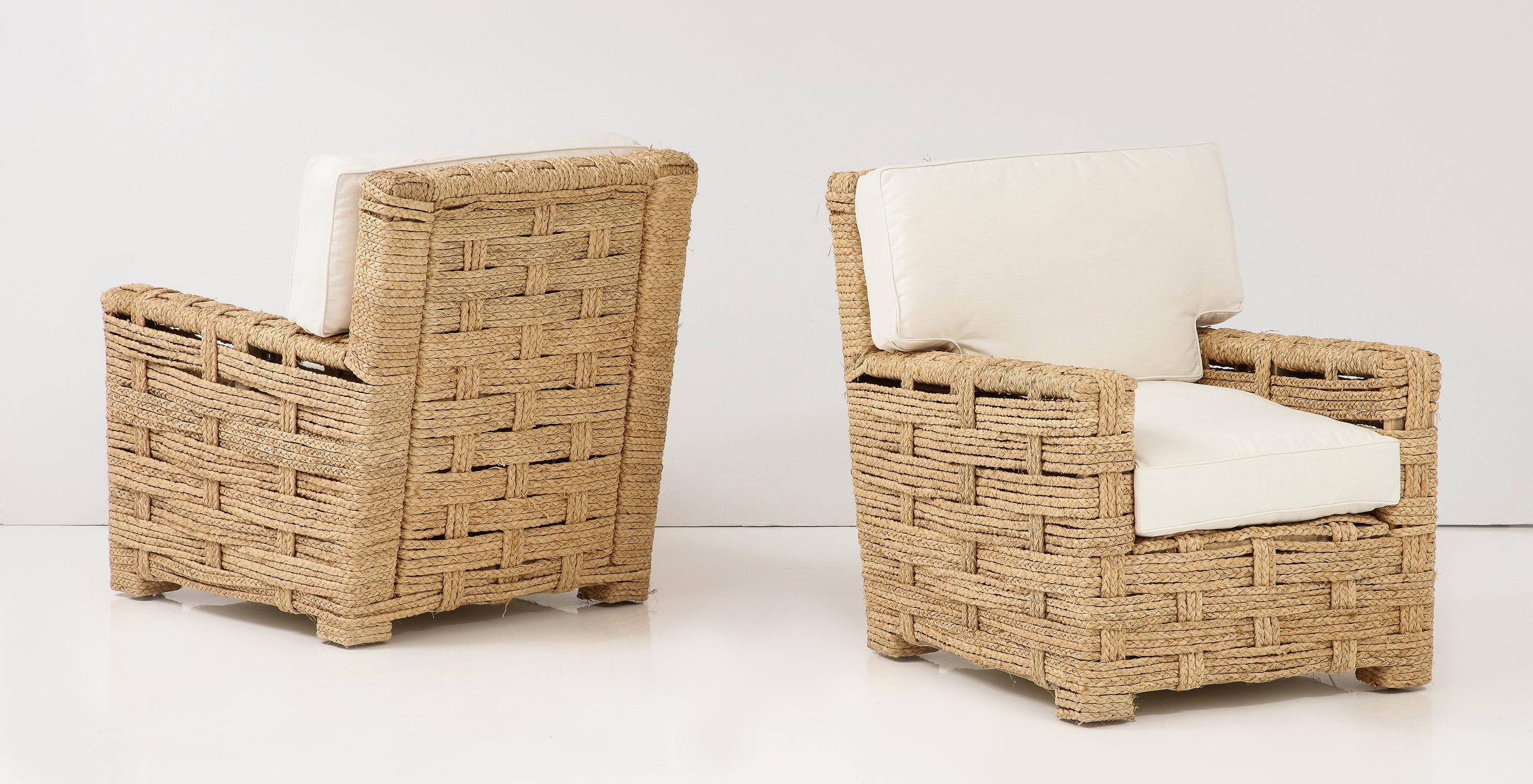Three-Seat Salon Set by Adrien Audoux & Frida Minet For Sale 3