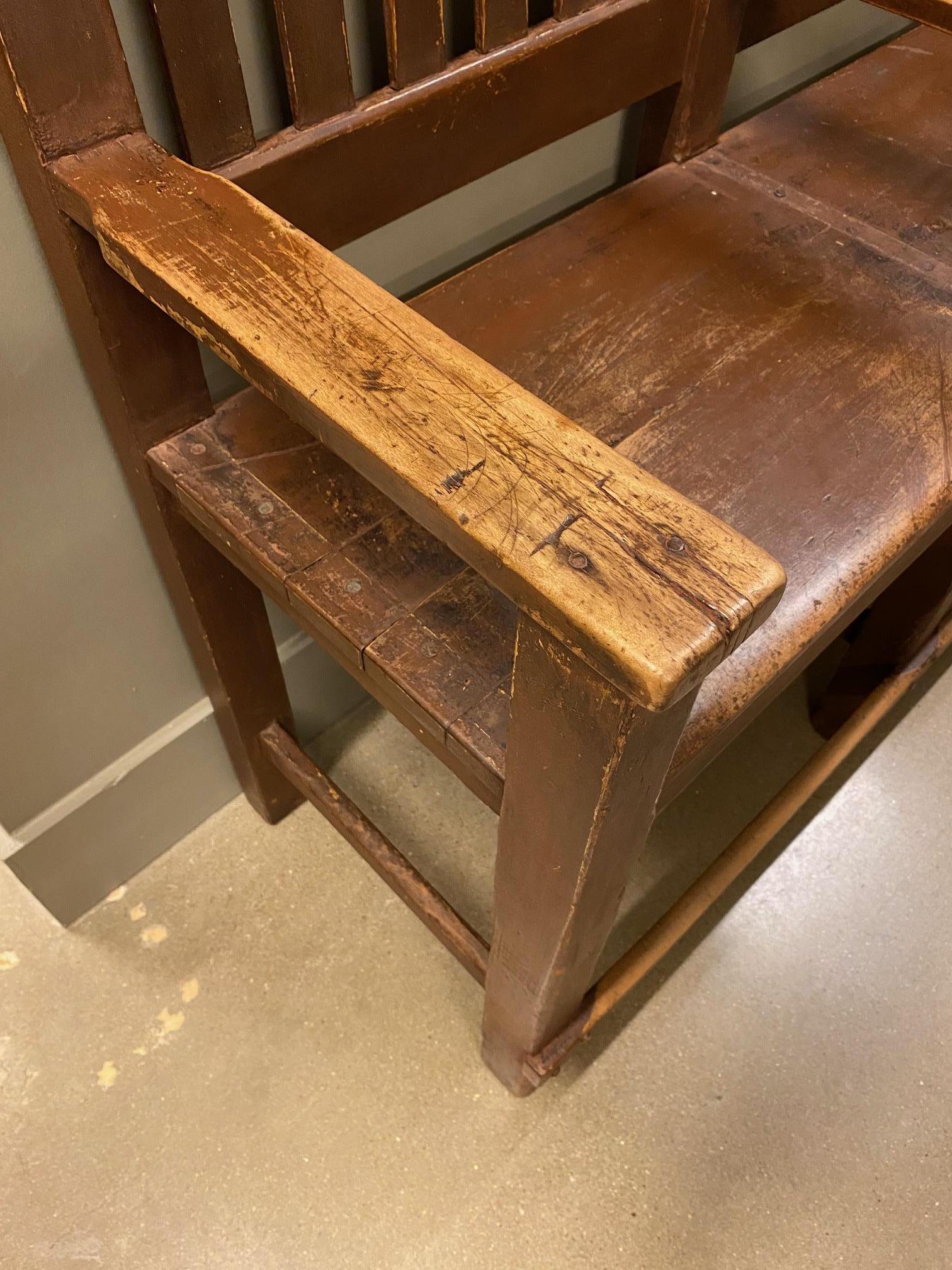 Three Seat Shoe Shine Bench, USA, 1920's 5