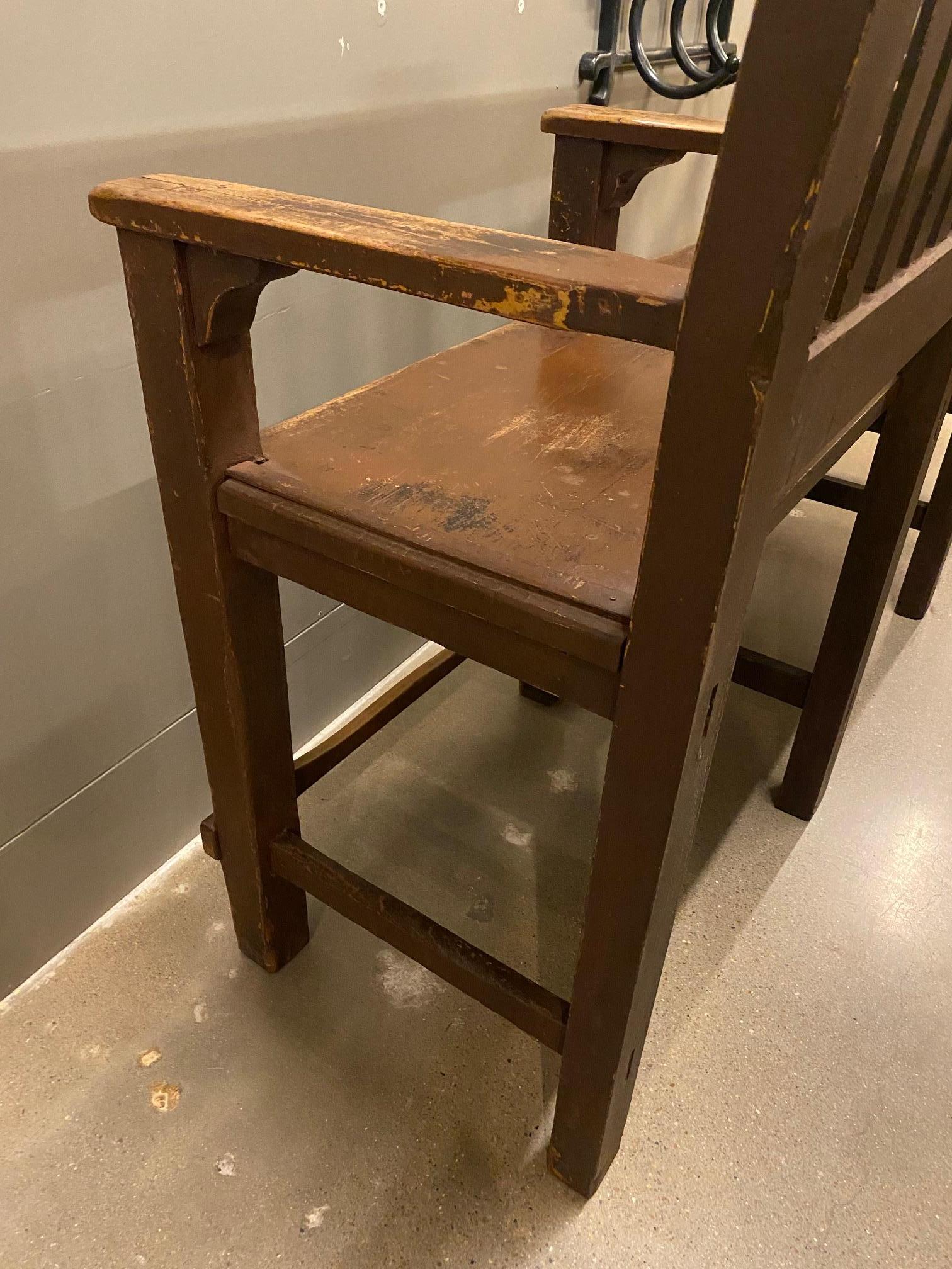 Three Seat Shoe Shine Bench, USA, 1920's 7