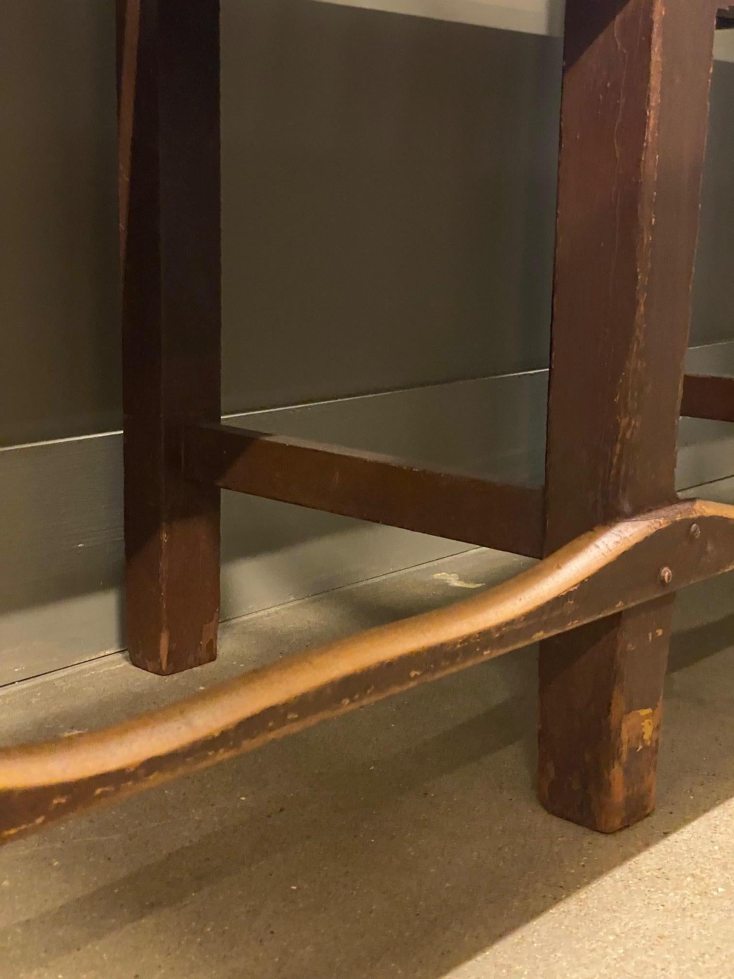 Maple Three Seat Shoe Shine Bench, USA, 1920's