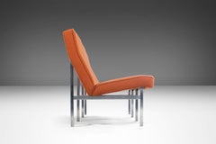 Mid Century Three Seat Sofa / Bench on a Chrome Base after Florence Knoll, 1960s