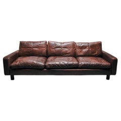 Three Seat Sofa Brown Leather designed by COR, 1970s, Germany