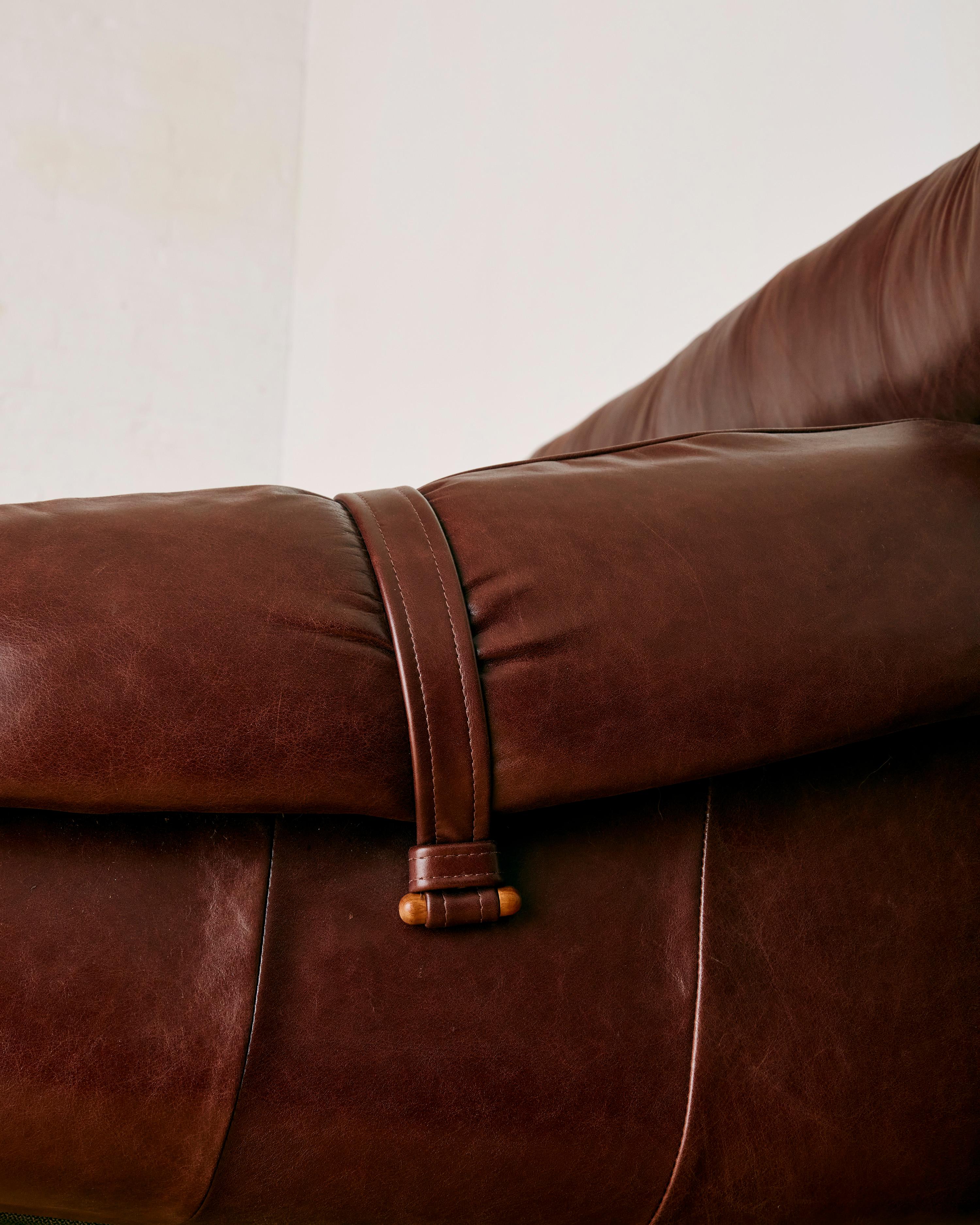 Leather Three Seat Sofa by Percival Lafer (Model MP-81)