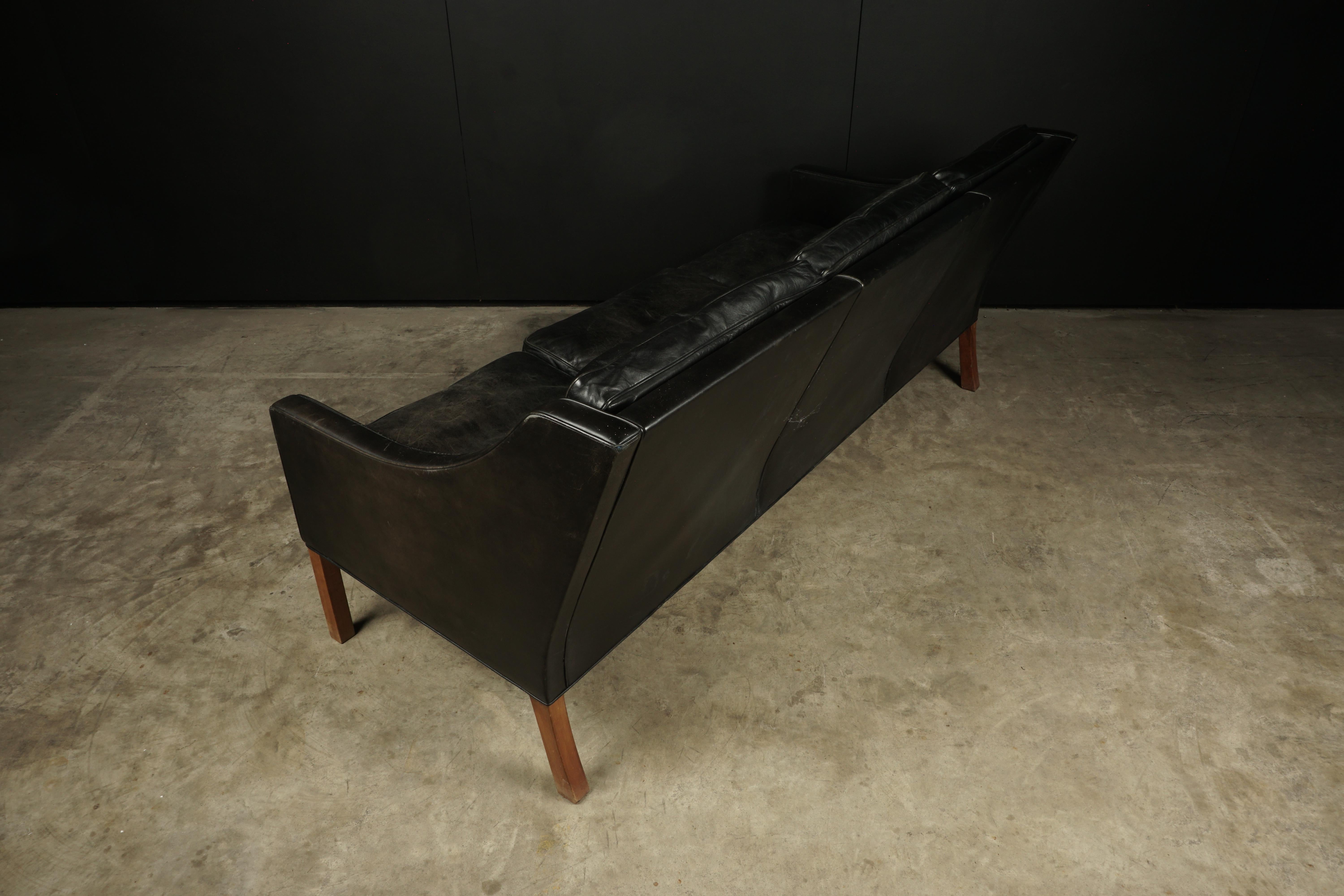 Late 20th Century Three-Seat Sofa Designed by Borge Mogensen, Model 2209