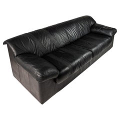 Divano a tre posti in pelle di Natuzzi Attribuito a Pierluigi Cerri, Italia, 1990