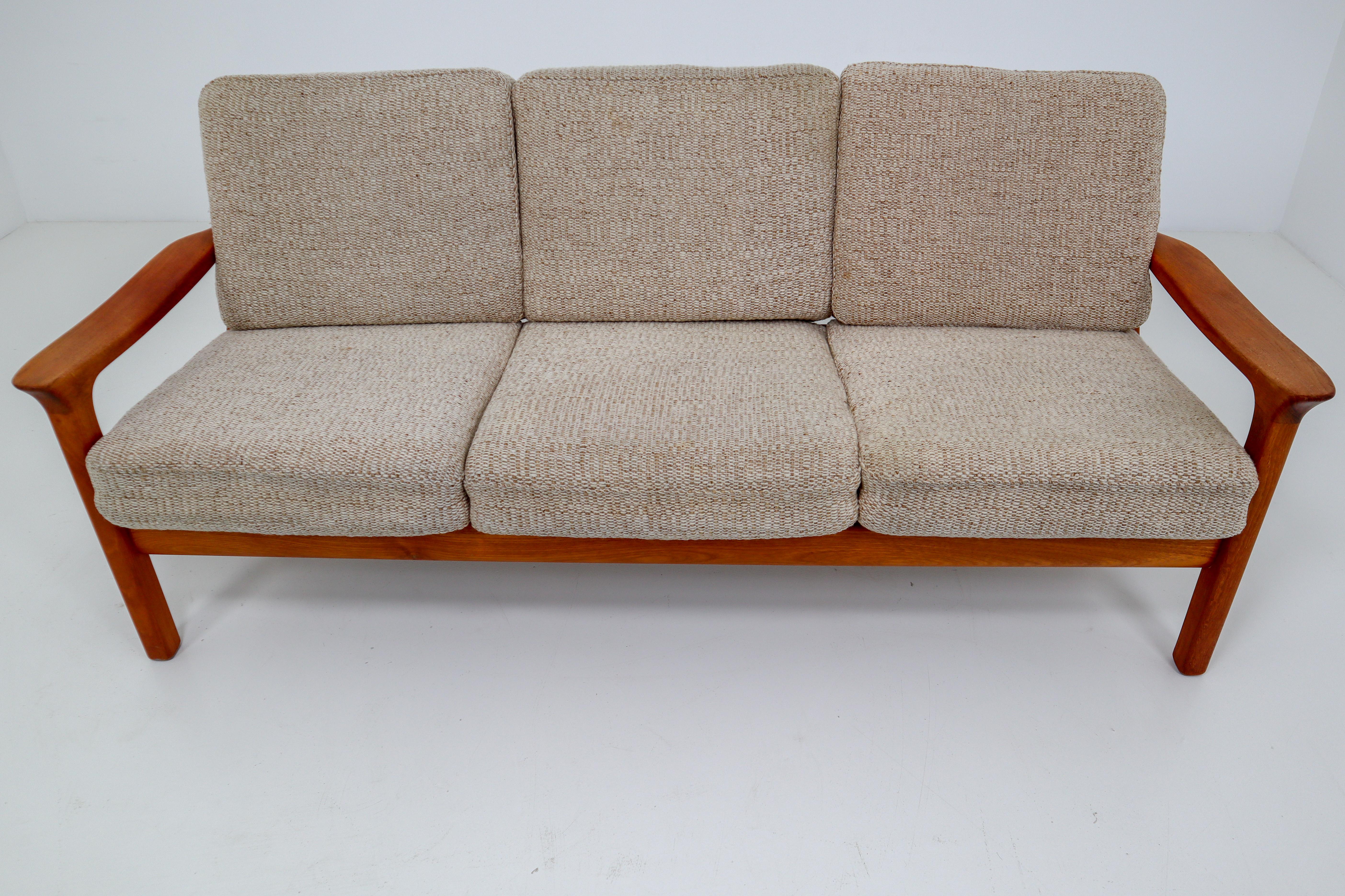 Danish Three-Seat Sofa in Teak by Juul Kristensen and Glostrup Furniture, 1960s
