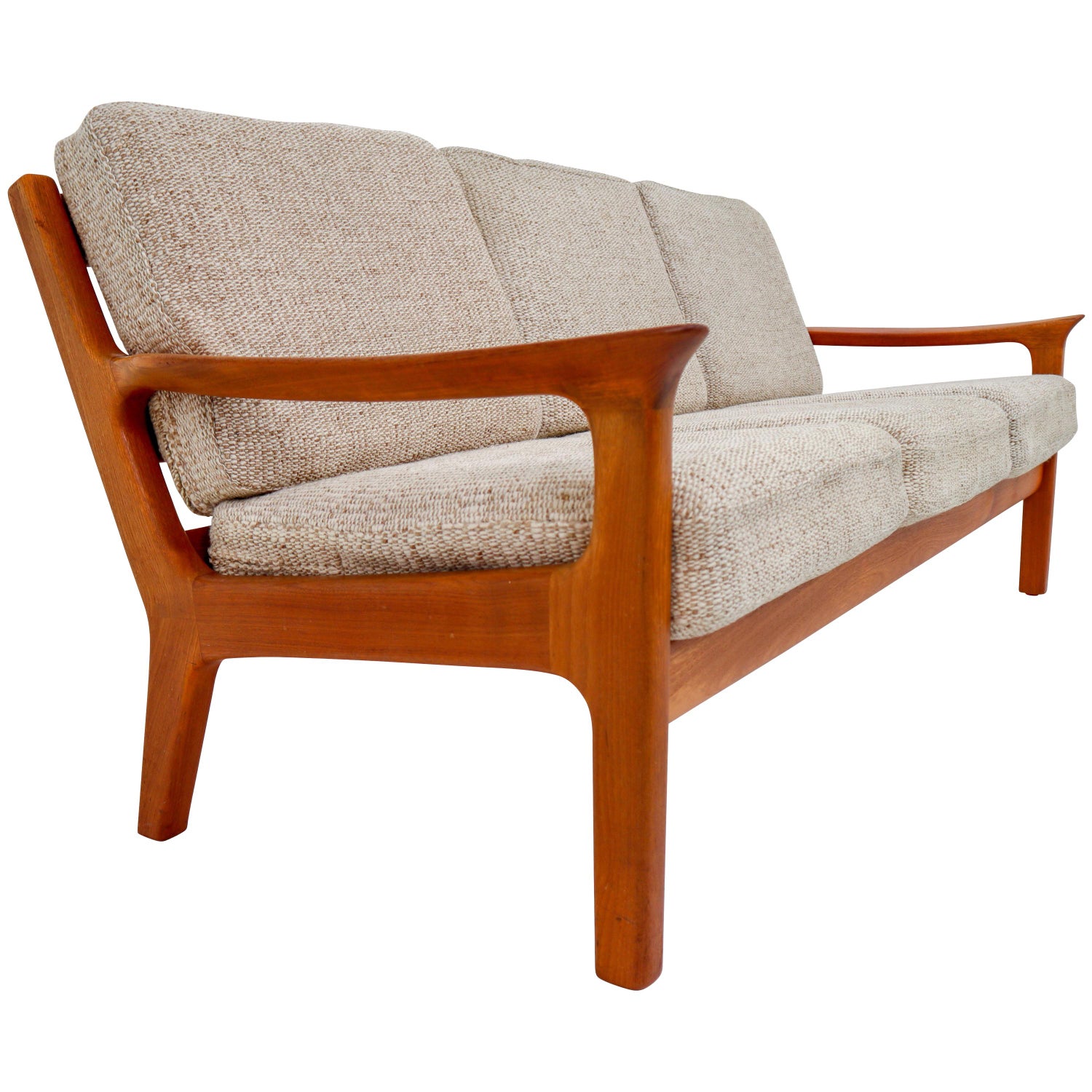 Three-Seat Sofa in Teak by Juul Kristensen and Glostrup Furniture, 1960s  For Sale at 1stDibs
