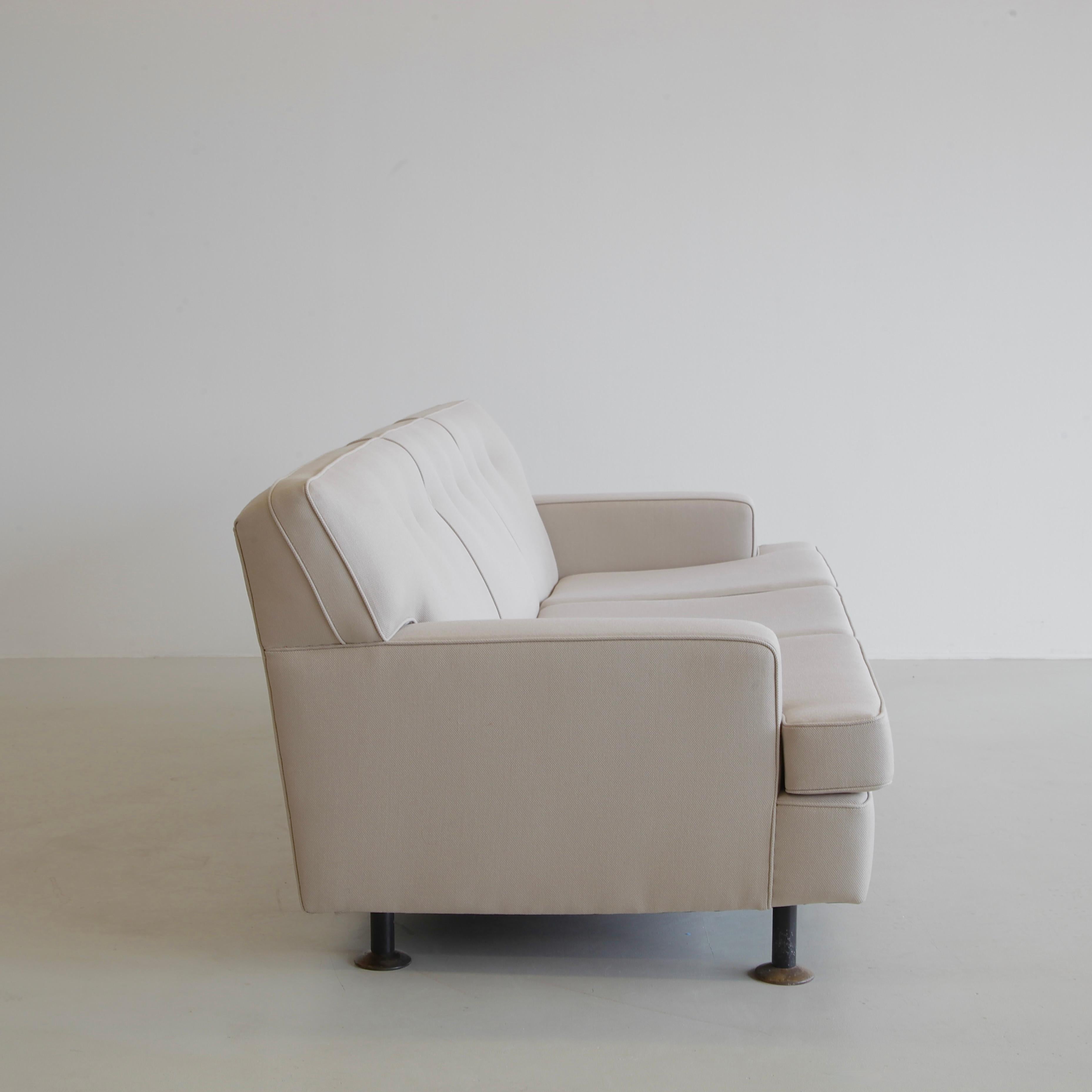 Metal Three-Seat Sofa 'SQUARE' by Marco Zanuso, Arflex, 1961 For Sale