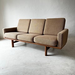 Three-Seat Teak-Framed Sofa, Model GE-236, by Hans Wegner for GETAMA