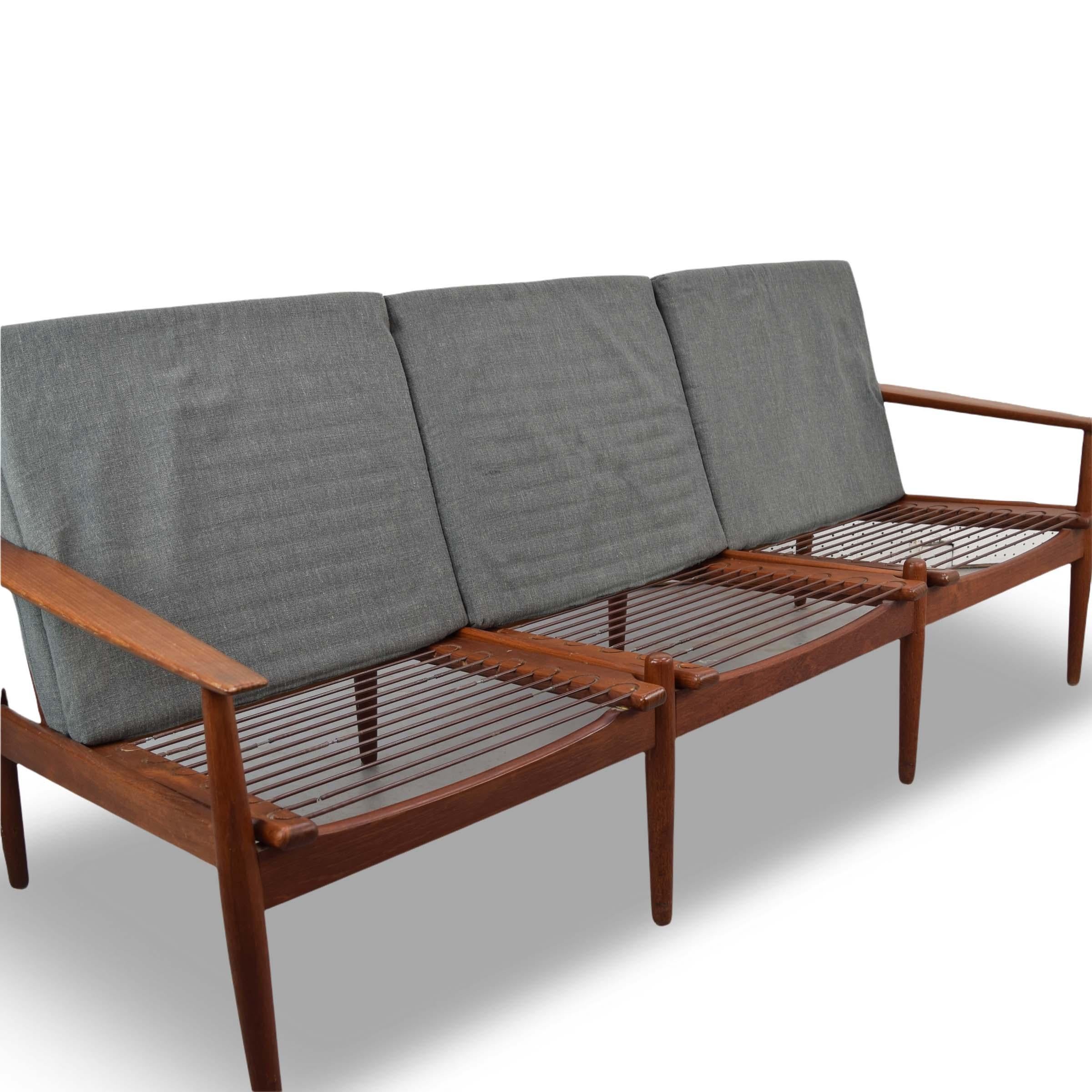 Three Seat Teak Sofa by Arne Vodder 4