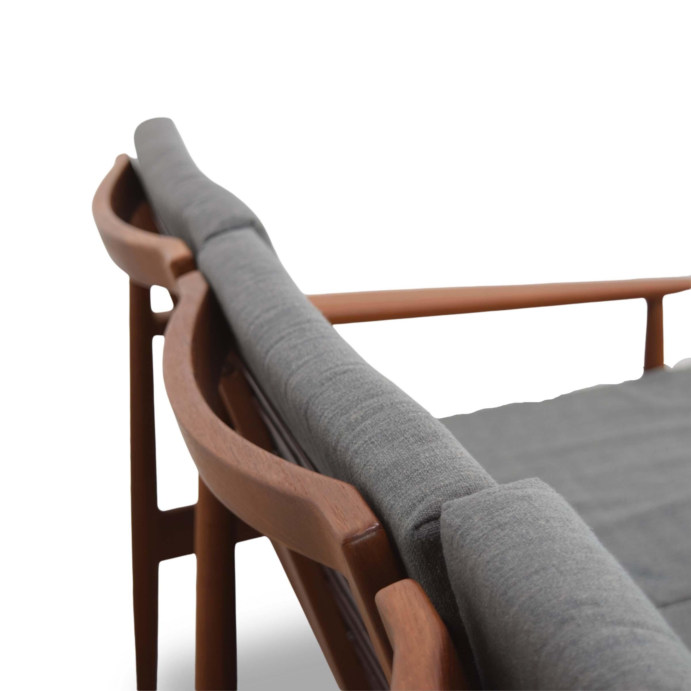 Three Seat Teak Sofa by Arne Vodder 5