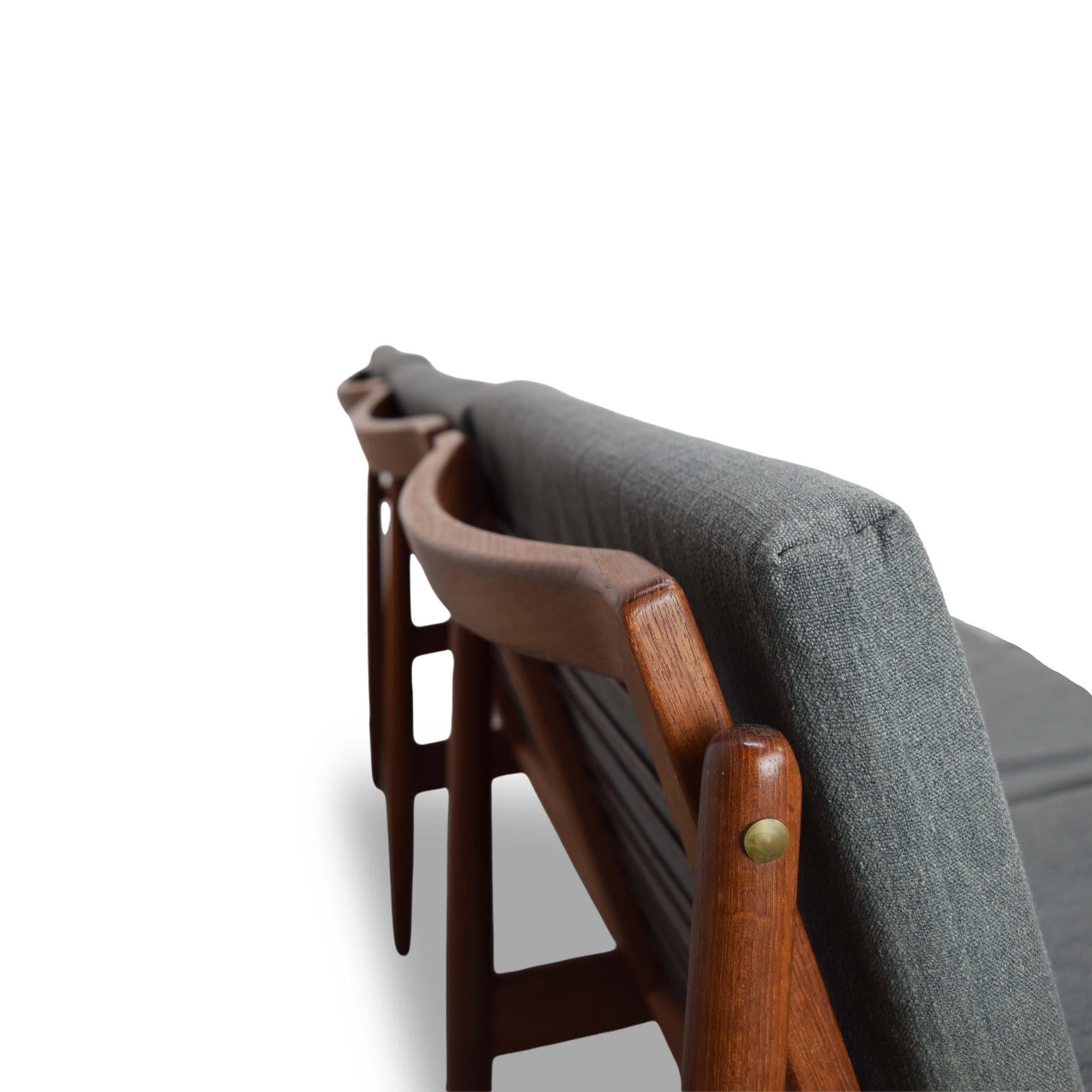 Three Seat Teak Sofa by Arne Vodder 2