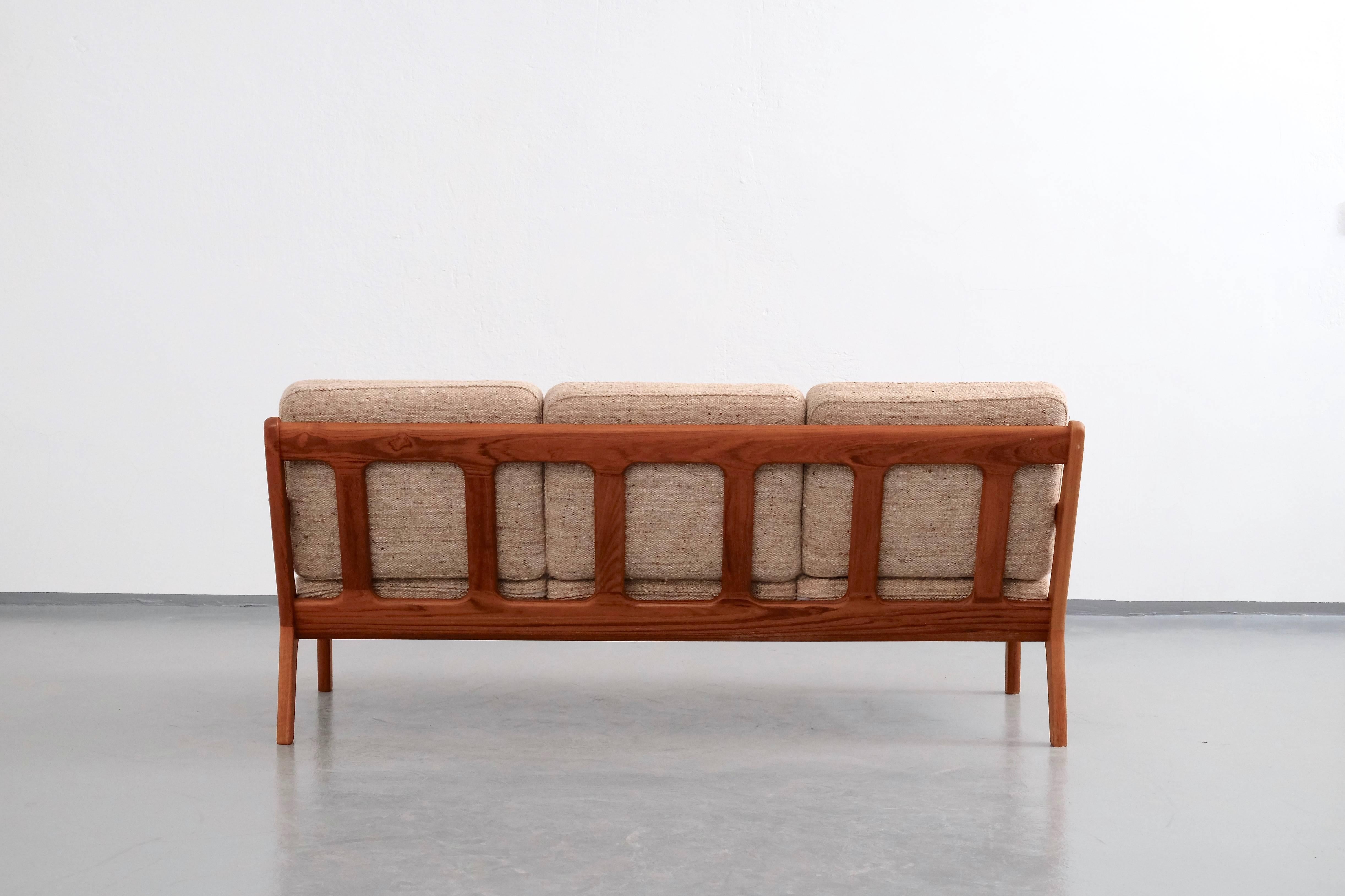 Mid-20th Century Three-Seat Teak Sofa by Juul Kristensen, 1960s