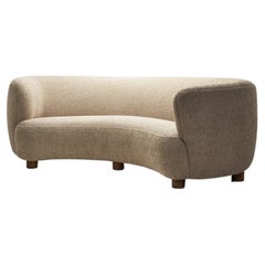 Three-Seater Bouclé Sofa by a Danish Cabinetmaker, Denmark, ca 1940s