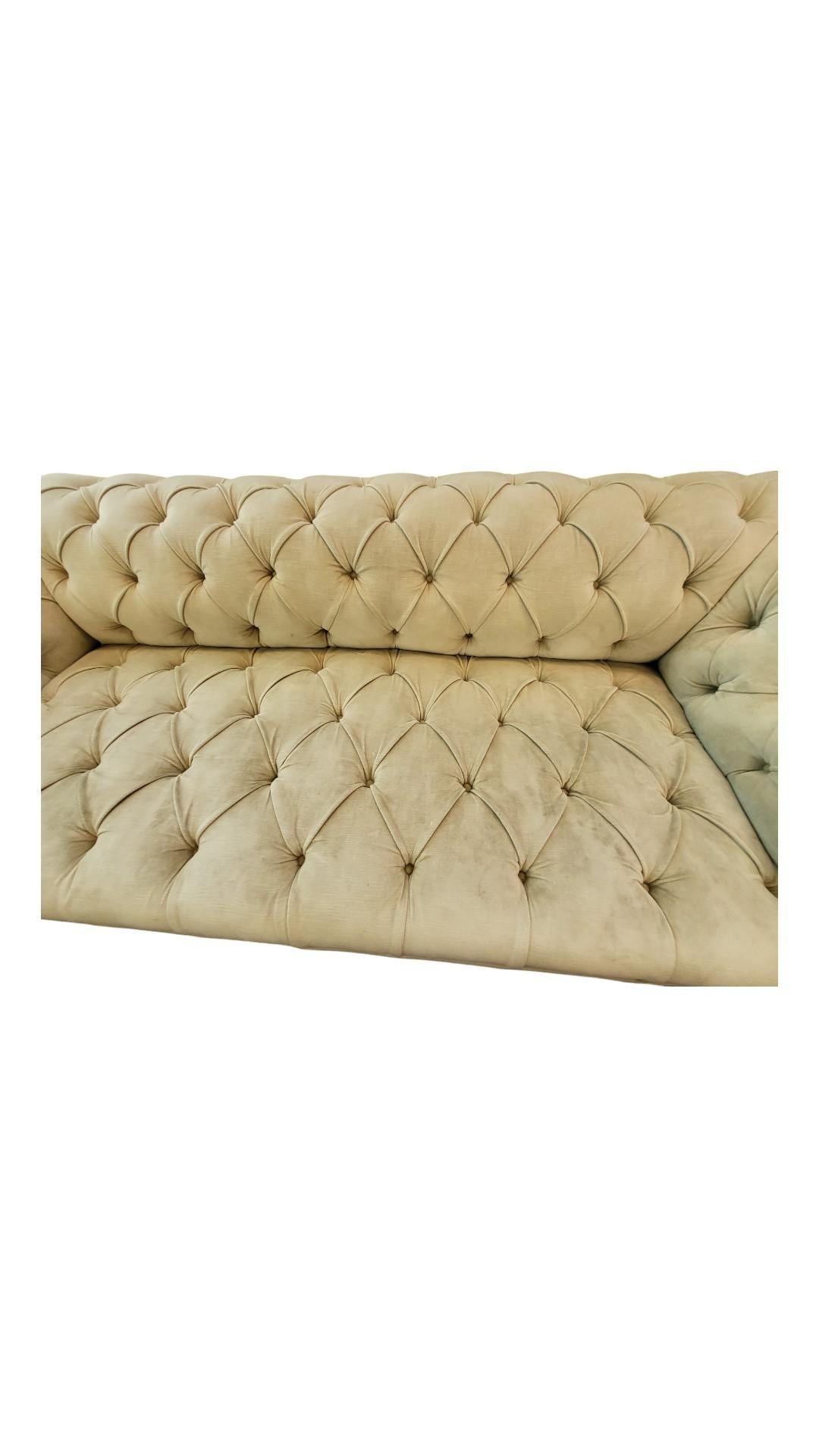C1920s Three Seater Chesterfield Sofa In Good Condition In London, GB