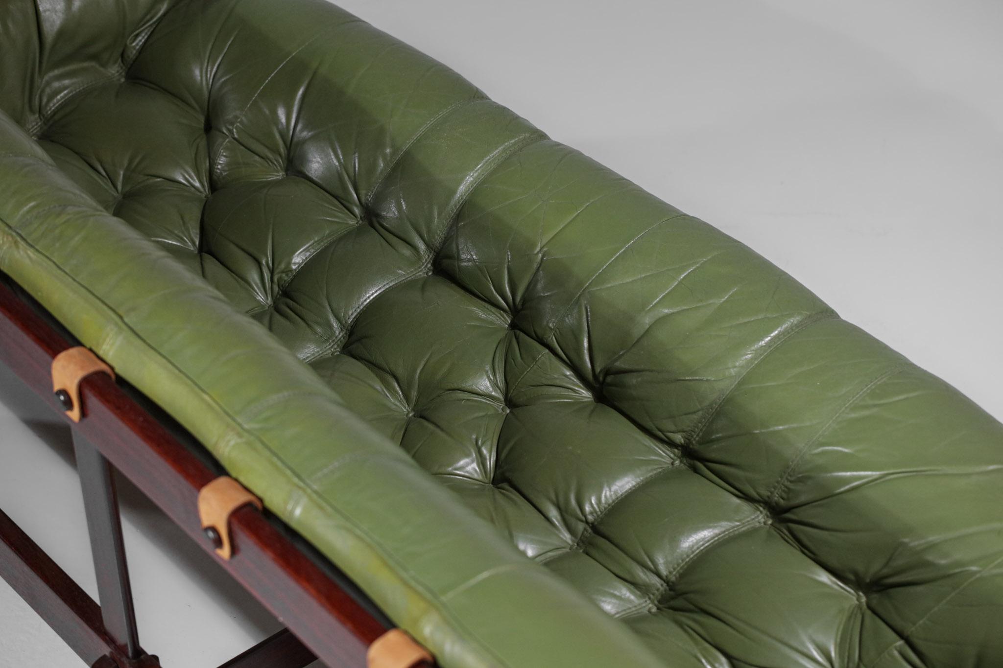 Three-Seater Sofa by Brazilian Designer Percival Lafer Design Leather 10