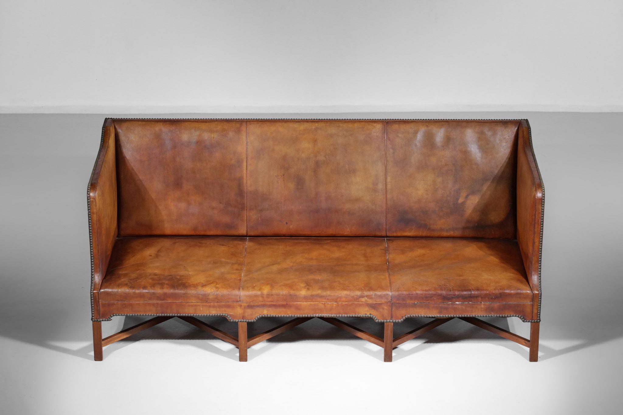 Three Seat Sofa by Danish Designer Kaare Klint Model 4118 for Rud Rasmussen 4
