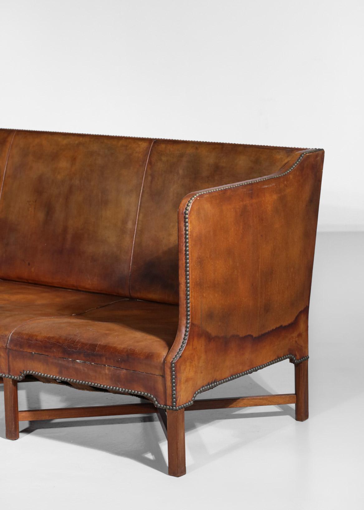 Three Seat Sofa by Danish Designer Kaare Klint Model 4118 for Rud Rasmussen 5