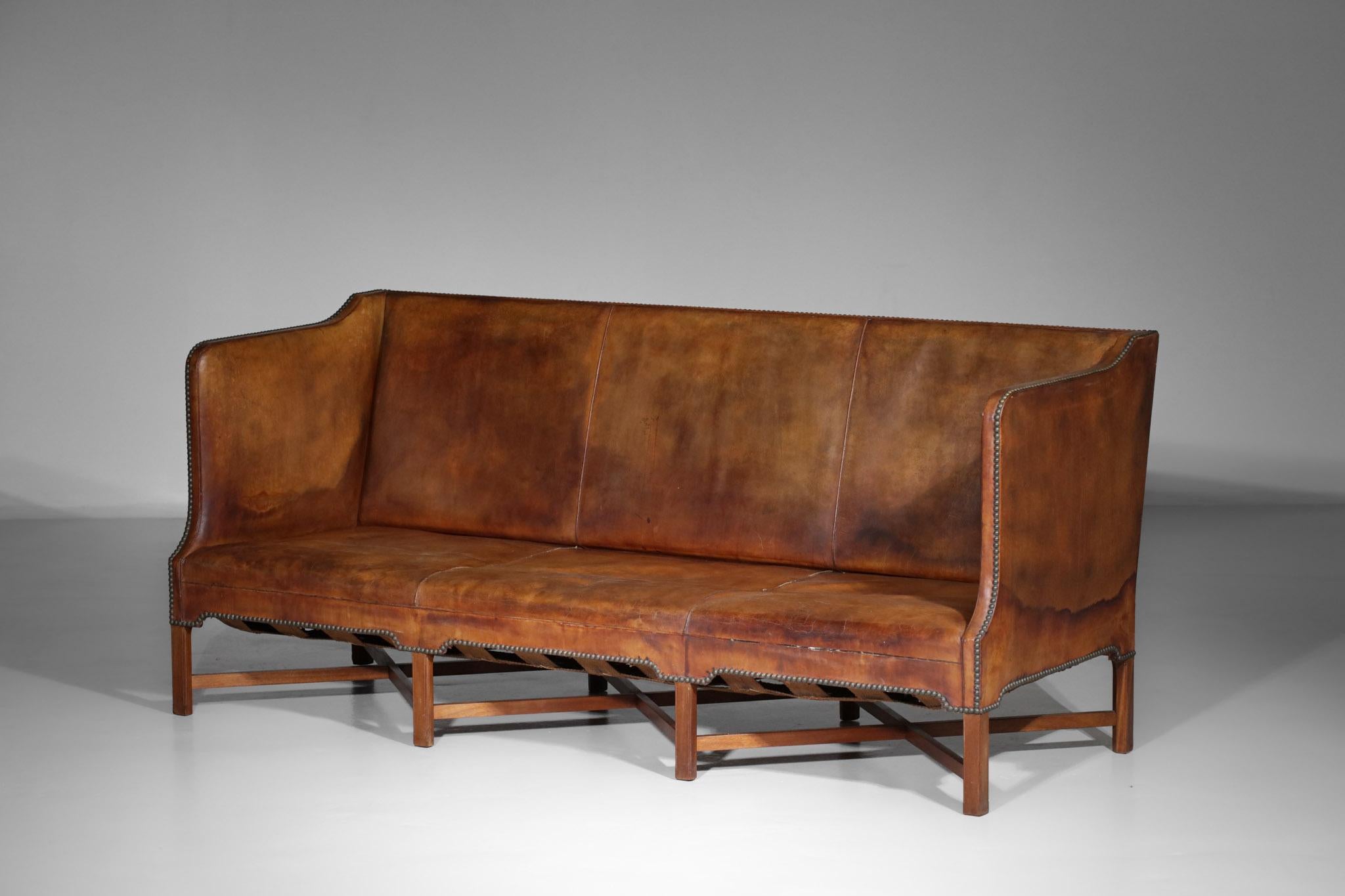 Three Seat Sofa by Danish Designer Kaare Klint Model 4118 for Rud Rasmussen 6