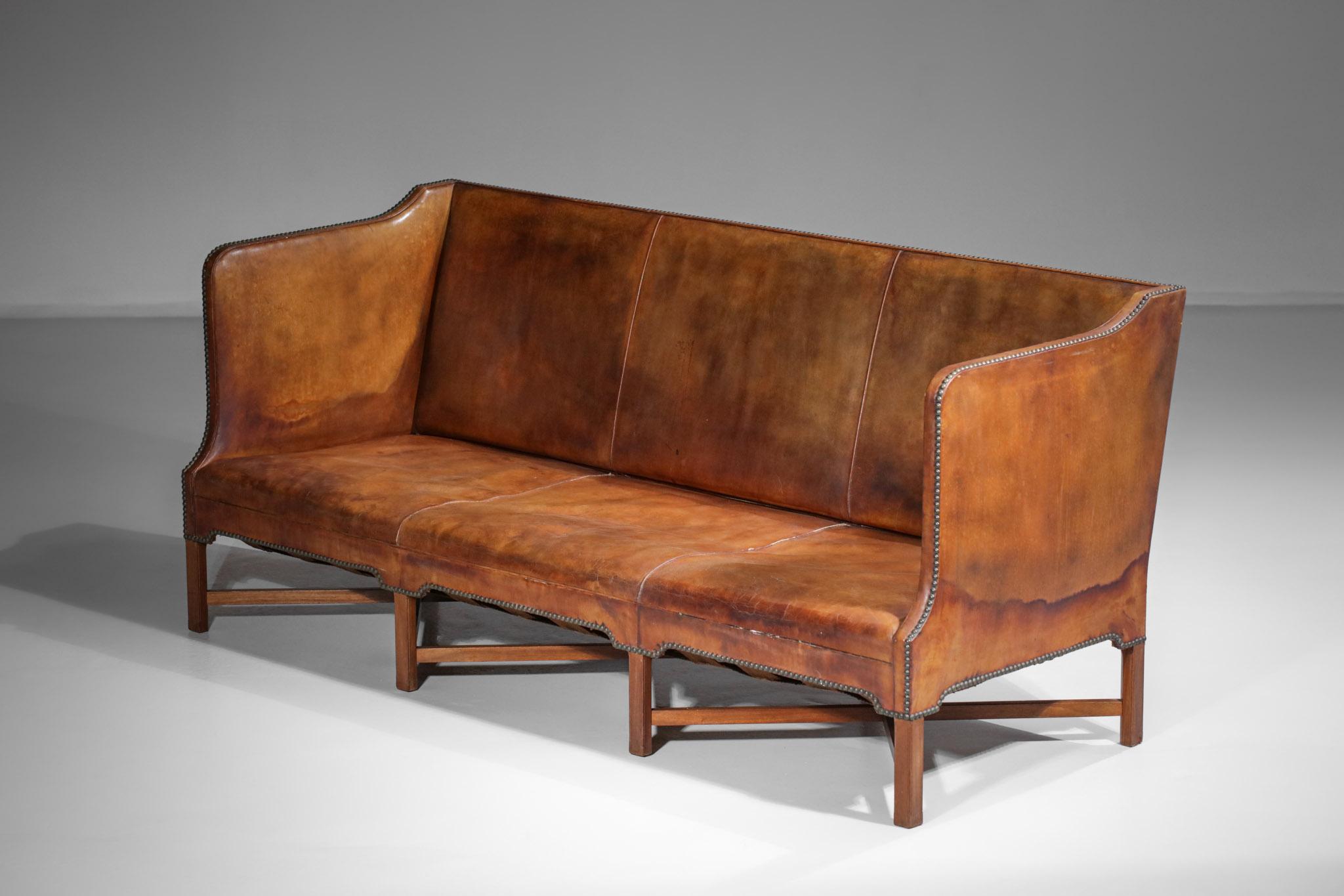 Three Seat Sofa by Danish Designer Kaare Klint Model 4118 for Rud Rasmussen 7