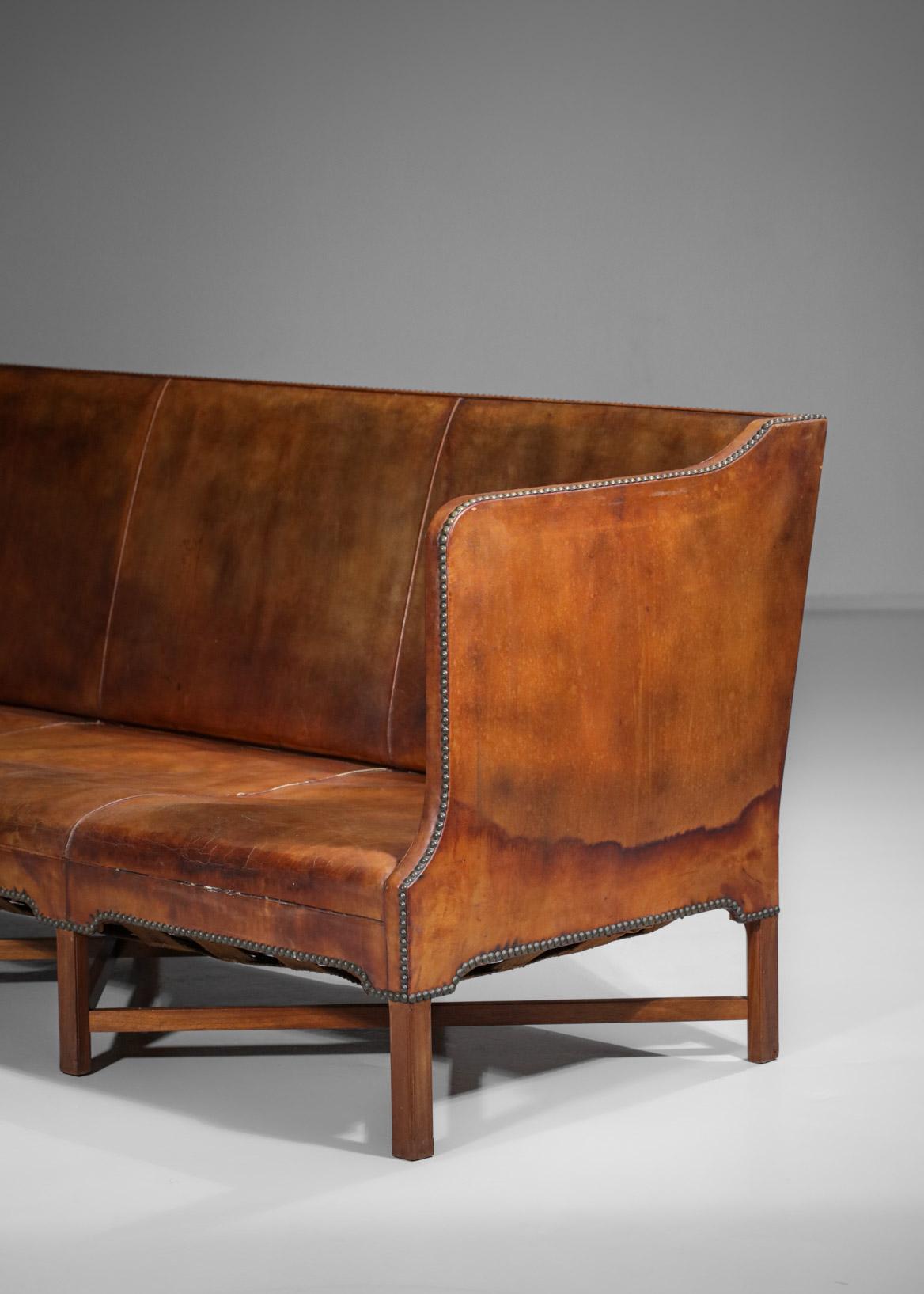 Three Seat Sofa by Danish Designer Kaare Klint Model 4118 for Rud Rasmussen 9